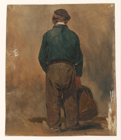Halász kosárral, hátulról nézve alkotó: Jan Weissenbruch