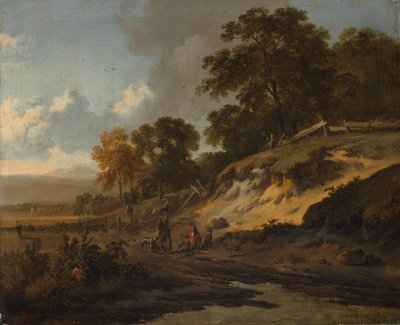 Tájkép vadászokkal, 1660-80 körül (olaj, vászon) alkotó: Jan Wijnants