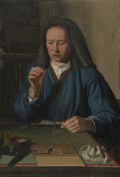 Arany súlyú nő, 1630 körül alkotó: Jan Woutersz.