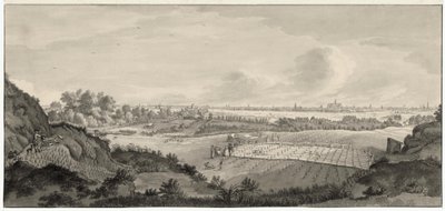 Kilátás a Bloemendaal fehérítő mezőkre Haarlemmel a távolban alkotó: Jan de Beijer