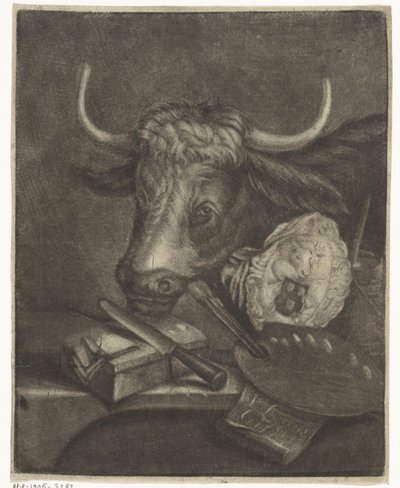 A Szent Lukács céh attribútumai, 1735 alkotó: Jan de Groot