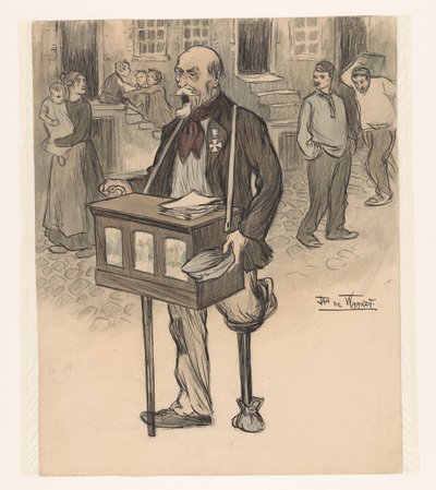 Volt tábornok utcazenészként alkotó: Jan de Waardt (signed by artist)