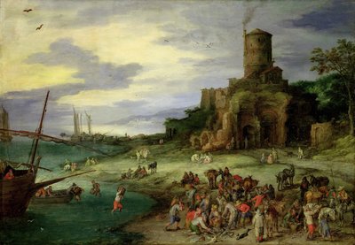 Halászok a parton alkotó: Jan the Elder Brueghel