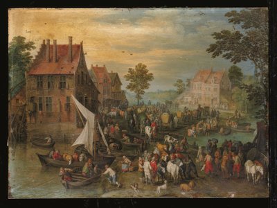 A piac visszatérése (olaj a rézre) alkotó: Jan the Elder Brueghel