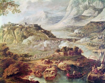 Erőd elleni támadás (olaj, vászon) alkotó: Jan the Elder Griffier