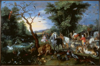 Az állatok belépése Noé bárkájába alkotó: Jan the Younger Brueghel