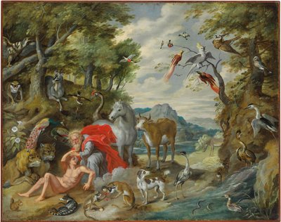 Ádám teremtése, Ádám és Éva történetéből alkotó: Jan Brueghel the Younger