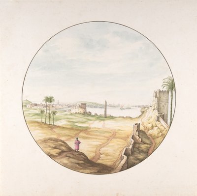 Kilátás a III. Thutmosis obeliszkre Alexandria falairól nézve, 17. század vége – 18. század eleje alkotó: Jan van Call