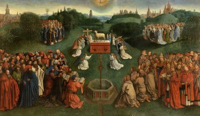 A Bárány imádása alkotó: Jan van Eyck