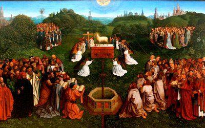 A Bárány imádása a genti oltárképről alkotó: Jan van Eyck
