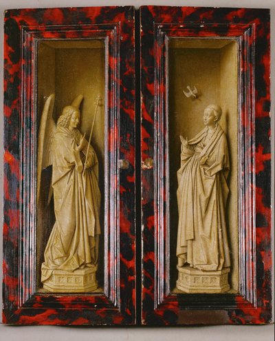 Annunciation (festmény fára) alkotó: Jan van Eyck