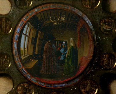 Részlet Giovanni Arnolfini és felesége portréjából alkotó: Jan van Eyck