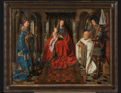 Madonna Joris van der Paele kanonok társaságában alkotó: Jan van Eyck