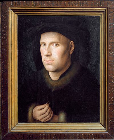 Jan De Leeuw portréja (olaj, fa alkotó: Jan van Eyck