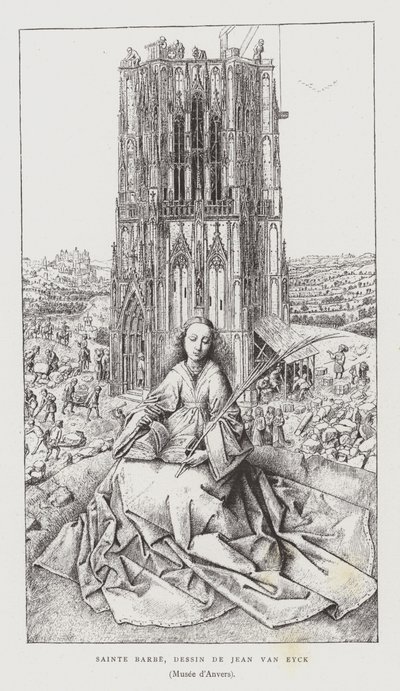 Szent Borbála, 1437 alkotó: Jan van Eyck