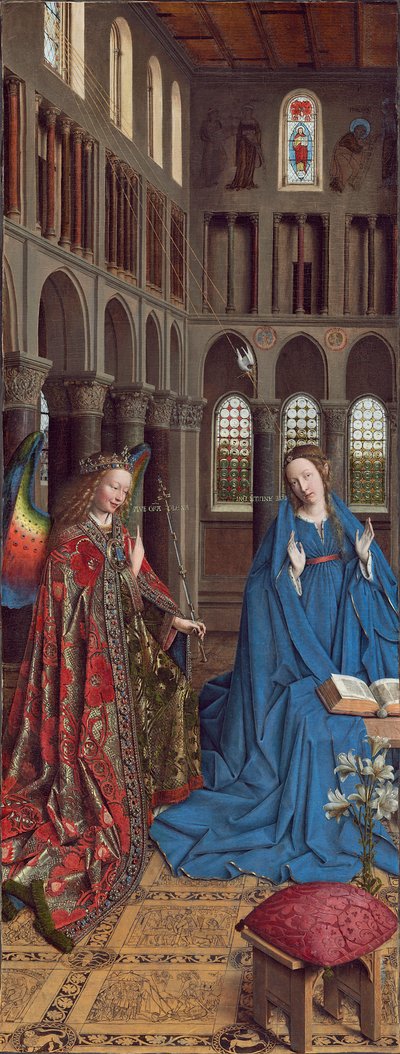 Az Angyali üdvözlet, c. 1434-36 (olaj, vászon) alkotó: Jan van Eyck