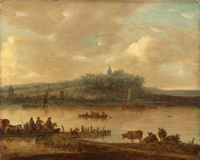 Kilátás a Rajnára és az Elterbergre alkotó: Jan van Goyen (manner of)