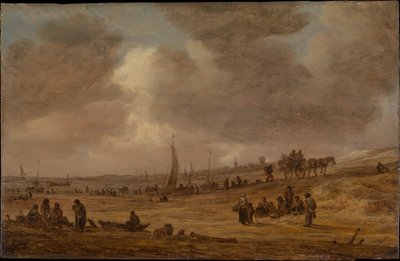 Tengerpart halászhajókkal alkotó: Jan van Goyen