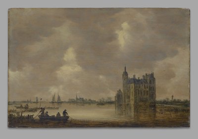 Kastély egy folyó mellett alkotó: Jan van Goyen