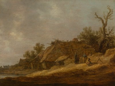 Romos parasztház parasztokkal alkotó: Jan van Goyen
