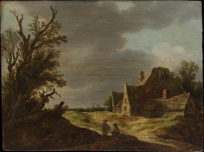 Homokos út parasztházzal alkotó: Jan van Goyen