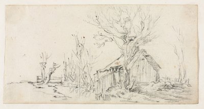 Vázlat a táj nyaralóval alkotó: Jan van Goyen
