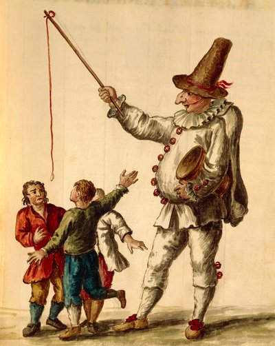 Karneváli játékok, akvarell, Giovanni Grevembroch, Olaszország alkotó: Jan van Grevenbroeck