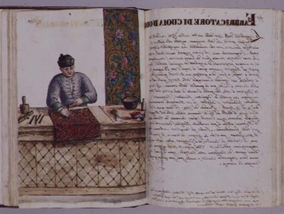 Bőraranyozó, velencei (kézirat) alkotó: Jan van Grevenbroeck