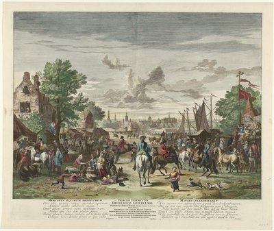 Paardenmarkt, kb. 1702 War Horse Market / Mavors Paardemarkt (cím a tárgyon) alkotó: Jan van Huchtenburg