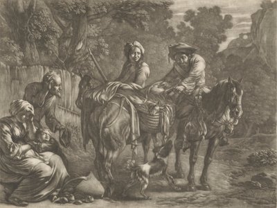 Fosztogatók, egy farmer és felesége kirablása alkotó: Jan van Huchtenburg