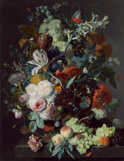 Csendélet virágokkal és gyümölccsel, 1715 körül alkotó: Jan van Huysum