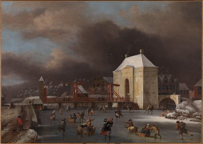 Kilátás az amszterdami Heiligewegspoortra, 1660-80 körül (olaj, vászon) alkotó: Jan van III Kessel