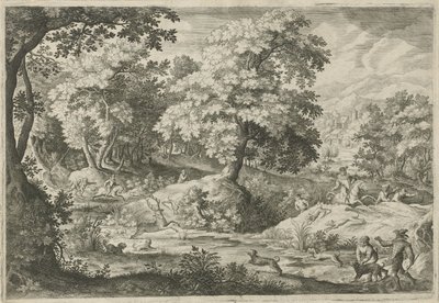 Szarvas vadászat a mocsárban alkotó: Jan van Londerseel