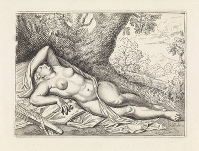 Alvó Diana tájban alkotó: Jan van Neck