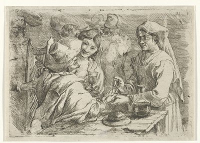 Jósnő egy vásárlóval alkotó: Jan van Ossenbeeck