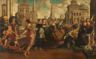Salamon és Sába királynője alkotó: Jan van Scorel (circle of)