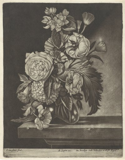 Virágok üvegvázában alkotó: Jan van Somer