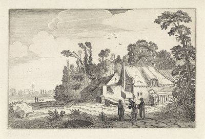 Számok egy országúton, egy farm közelében Tájképek (sorozat címe) Amenissimae aliquot requculae (sorozat címe) alkotó: Jan van de Velde (II)
