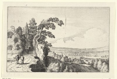 Kilátás egy völgyre Tájképek (sorozat címe) Amenissimae aliquot requculae (sorozat címe) alkotó: Jan van de Velde (II)