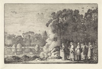Táj Merkúrral és Hersével Tájképek (sorozat címe) Amenissimae aliquot requculae (sorozat címe) alkotó: Jan van de Velde (II)