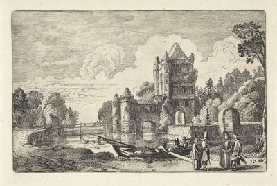 Táj az amszterdami kapuval Haarlemben Tájképek (sorozat címe) Amenissimae aliquot requculae (sorozat címe) alkotó: Jan van de Velde (II)