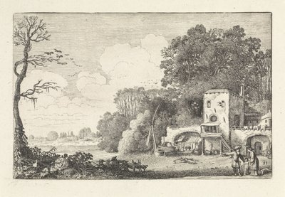 Táj Hágár és Izmael elbocsátásával Tájképek (sorozat címe) Amenissimae aliquot requculae (sorozat címe) alkotó: Jan van de Velde (II)