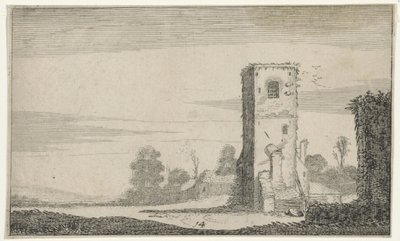 Ruïne van een toren een tájban Romok (sorozat címe) (sorozat címe) alkotó: Jan van de Velde (II)