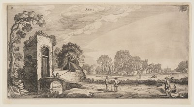 Április, az év tizenkét hónapjából alkotó: Jan van de Velde II