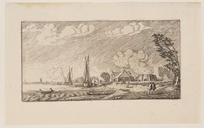 Lime-Kiln viharos időben, a Hat Tájképből alkotó: Jan van de Velde II