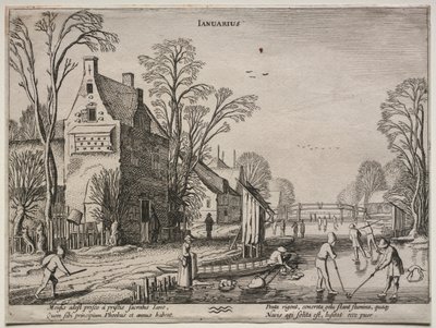 A tizenkét hónap: január alkotó: Jan van de Velde II