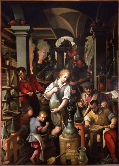Az alkimista műhely alkotó: Jan van der Straet