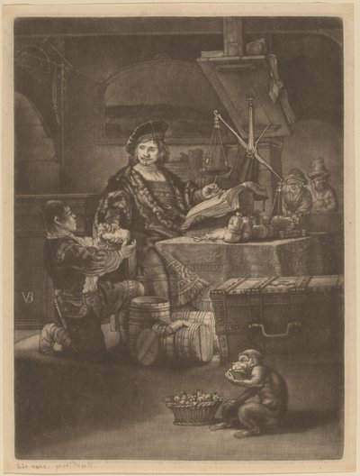 Jan Uytenbogaert alkotó: Jan van der Bruggen after Rembrandt van Rijn