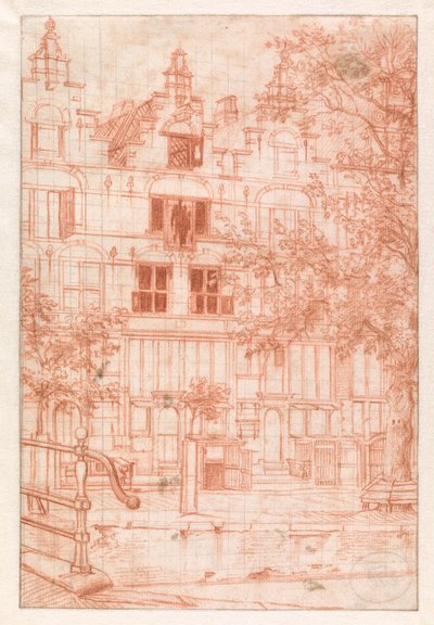 Az Herengrachton történt 1683-as tűzvész után alkotó: Jan van der Heyden