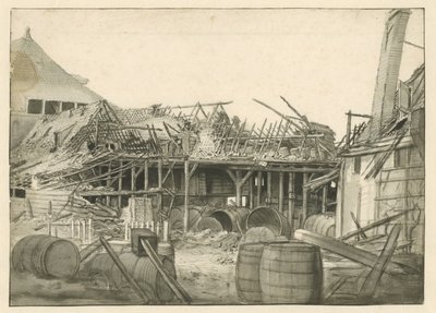 Kiégett raktár maradványai alkotó: Jan van der Heyden